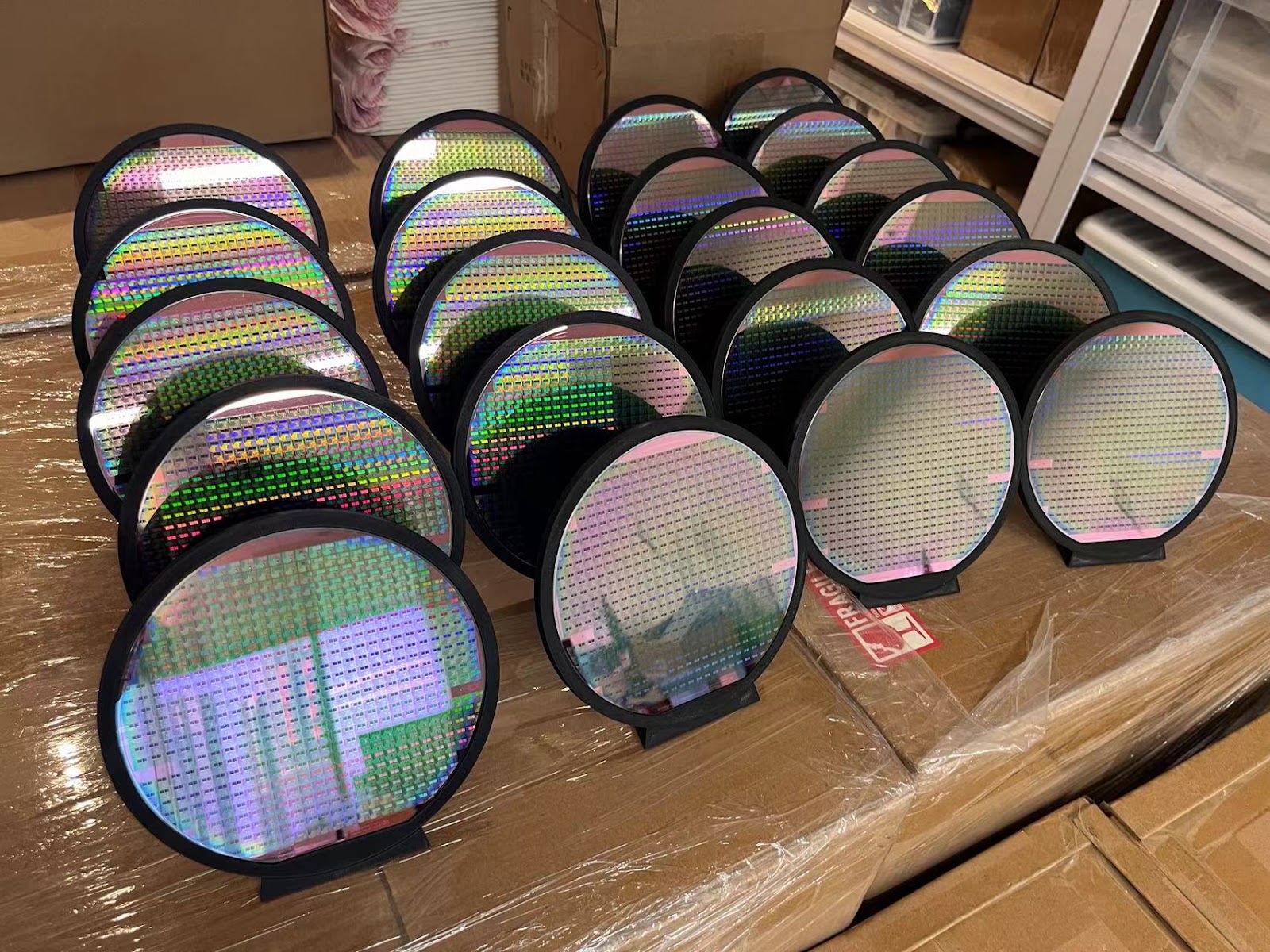 Stack of unprocessed wafers